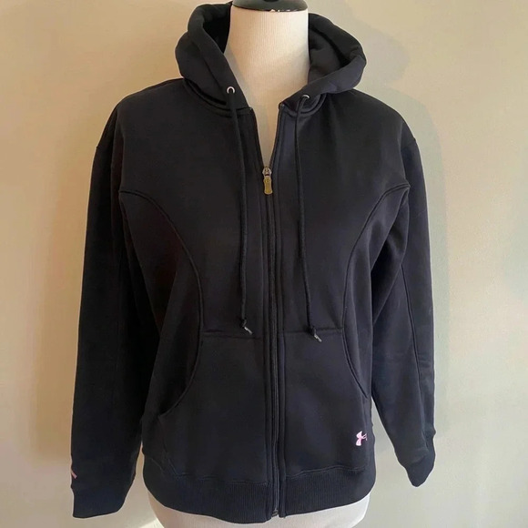 Under Armour Tops - •Under Armour• Breast Cancer Full Zip Hoody EUC